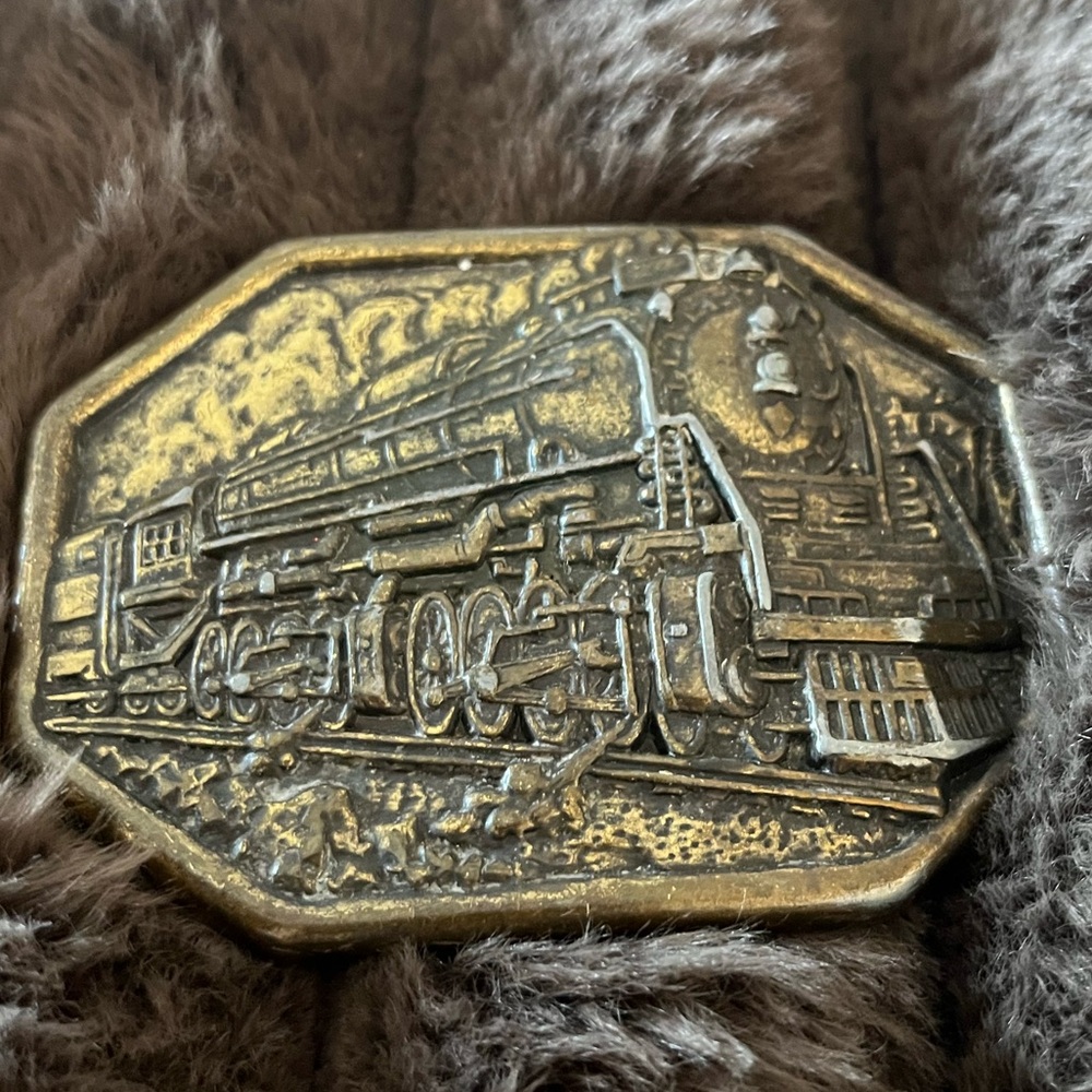 1985 Vintage Avon Locomotive Belt Buckle